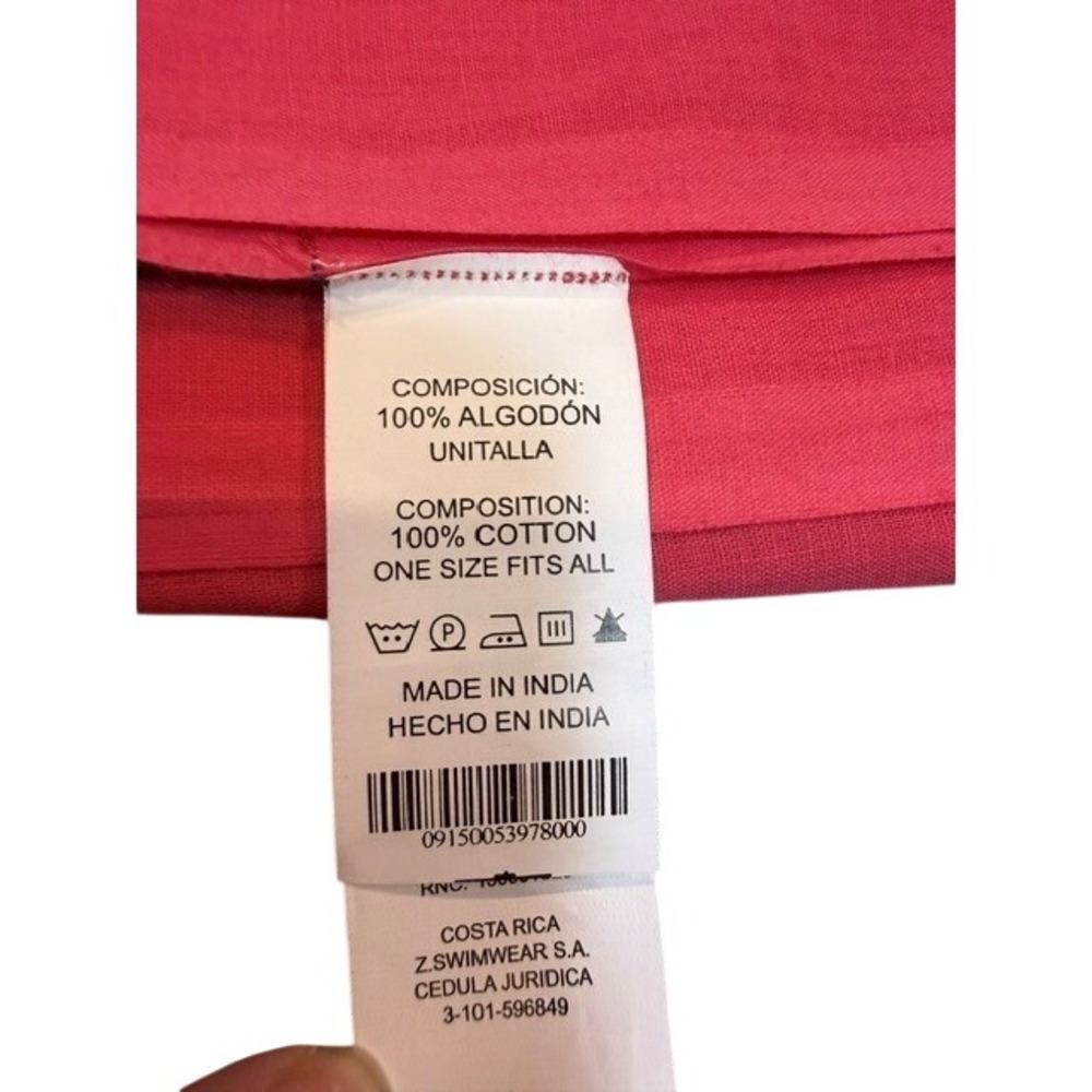 Zingara Pareo Vero Nectarine Luxury Fringe Wrap Shawl Sarong NWT $349‎ MSRP - Picture 3 of 5